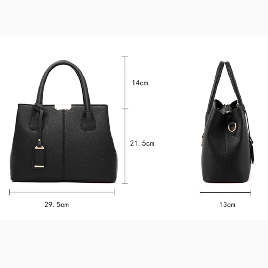 Bolsa Feminina de Couro Quadrada Modelo Clássico